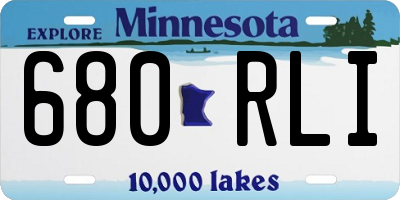 MN license plate 680RLI