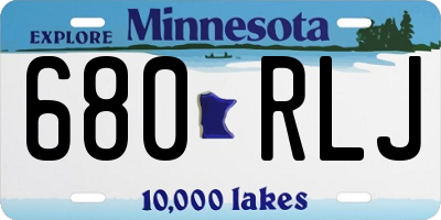 MN license plate 680RLJ