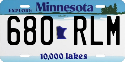 MN license plate 680RLM