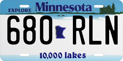 MN license plate 680RLN