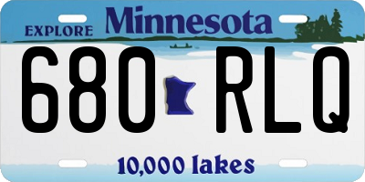 MN license plate 680RLQ