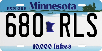 MN license plate 680RLS