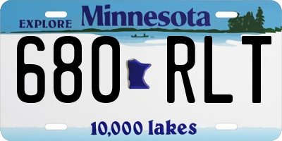 MN license plate 680RLT