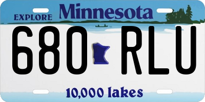 MN license plate 680RLU