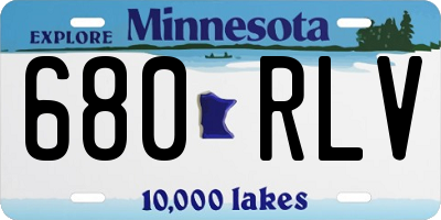 MN license plate 680RLV