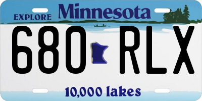 MN license plate 680RLX
