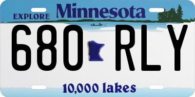 MN license plate 680RLY