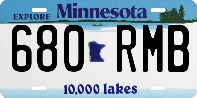 MN license plate 680RMB