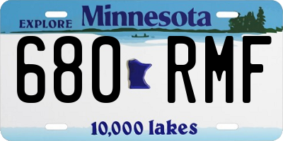MN license plate 680RMF