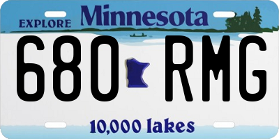 MN license plate 680RMG