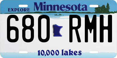 MN license plate 680RMH