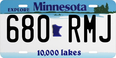 MN license plate 680RMJ