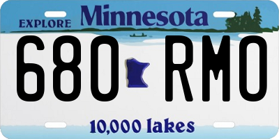 MN license plate 680RMO
