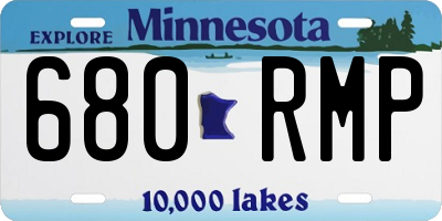 MN license plate 680RMP