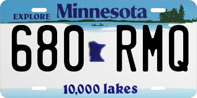 MN license plate 680RMQ