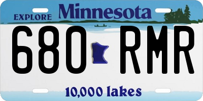 MN license plate 680RMR