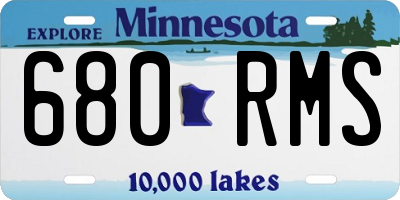 MN license plate 680RMS