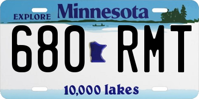 MN license plate 680RMT