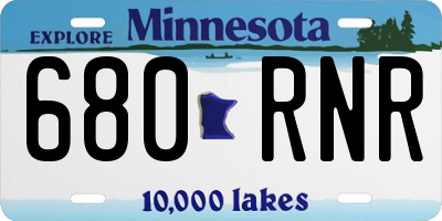 MN license plate 680RNR