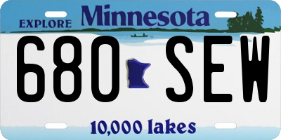 MN license plate 680SEW