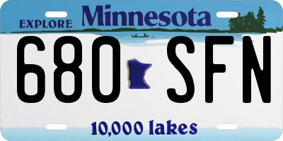 MN license plate 680SFN