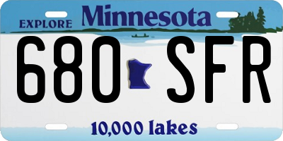 MN license plate 680SFR