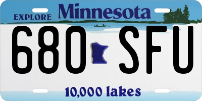 MN license plate 680SFU