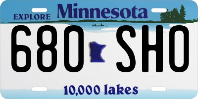 MN license plate 680SHO
