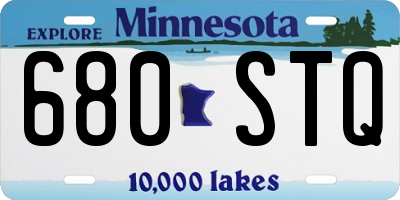 MN license plate 680STQ