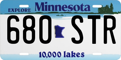 MN license plate 680STR