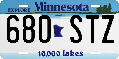 MN license plate 680STZ