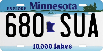 MN license plate 680SUA