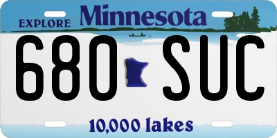 MN license plate 680SUC
