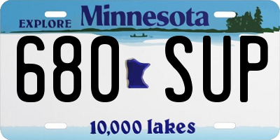 MN license plate 680SUP