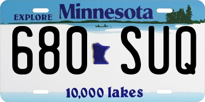 MN license plate 680SUQ