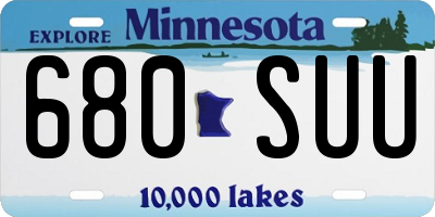 MN license plate 680SUU