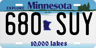 MN license plate 680SUY