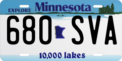MN license plate 680SVA
