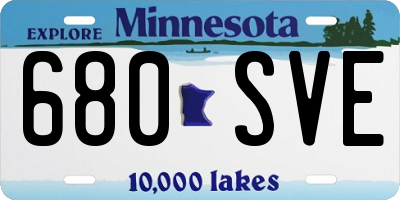 MN license plate 680SVE