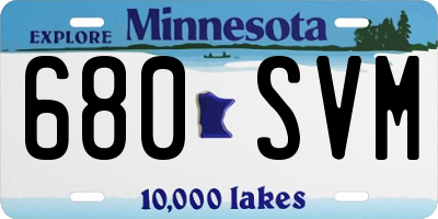MN license plate 680SVM