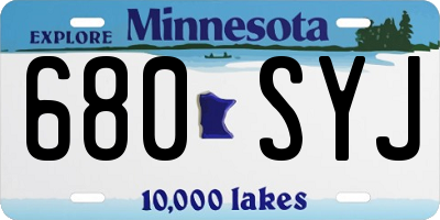 MN license plate 680SYJ