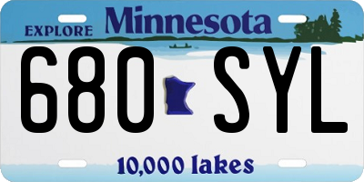 MN license plate 680SYL