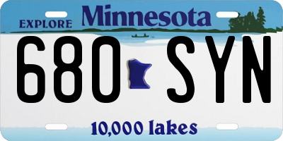 MN license plate 680SYN