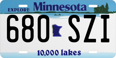 MN license plate 680SZI
