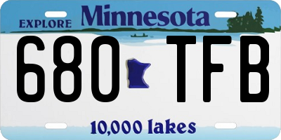 MN license plate 680TFB