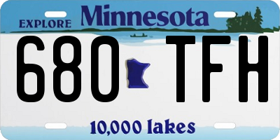 MN license plate 680TFH