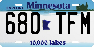 MN license plate 680TFM