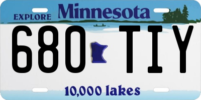 MN license plate 680TIY