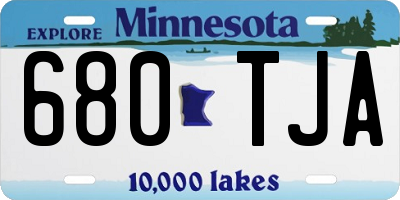 MN license plate 680TJA