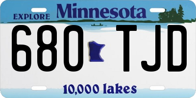 MN license plate 680TJD